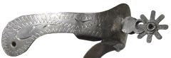 Modestone Pair Metal Heel Caps/Guards Rotating Spur Western Filigree O/S silver