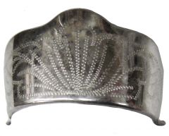 Modestone Pair Metal Heel Caps/Guards Western Filigree O/S silver