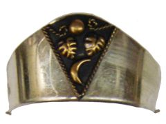 Modestone Pair Metal Heel Caps/Guards Western Floral O/S Bronze