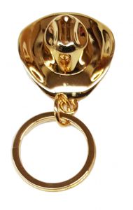 Modestone Small Metal Cowboy Hat Key Holder Golden