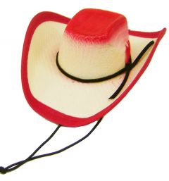 Modestone Straw Dog Cat Pet Hat Elastic String Feather Red