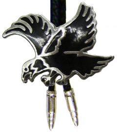 Modestone Unisex Bolo Black Eagle & Silver Bullets O/S Silver