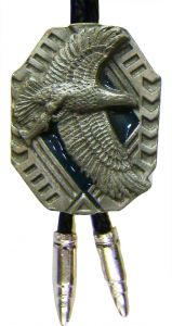 Modestone Unisex Bolo Eagle Catching Fish & Silver Bullets O/S Silver