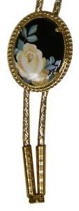 Modestone Unisex Bolo Floral Porcelain-Like O/S Gold