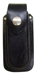 Modestone 4 1/8'' Leather Knife Multi-Tool Sheath Box Belt Loop Black