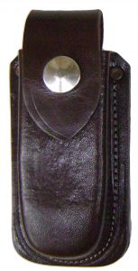 Modestone 4'' Leather Knife Multi-Tool Sheath Box Belt Loop Brown