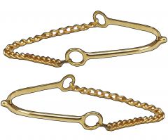 Modestone Women Fashion Western 2 X Metal Boot Chain Bracelet Decorative Spur