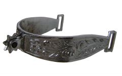 Modestone Pair Metal Boot Decoration Spurs Western Filigree O/S silver 3'' X 5''