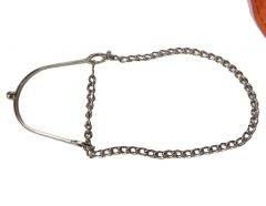 Modestone Pair Metal Boot Decoration Spurs & Chain O/S silver 3” X 3 1/4”