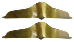 Modestone Pair Antiqued Brushed Metal Toe Caps/Tips Western Filigree O/S Gold
