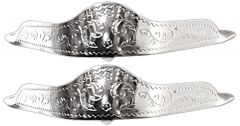 Modestone Pair Metal Toe Tips/Caps Western Filigree O/S Silver