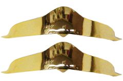 Modestone Pair Metal Toe Caps/Tips Western Filigree O/S Gold