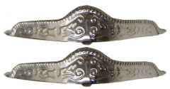 Modestone Pair Metal Toe Caps/Tips Western Filigree O/S Silver