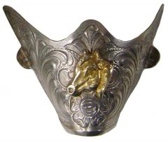 Modestone Small Pair Metal Toe Caps/Tips Horse Western Filigree Gold Silver
