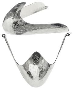 Modestone Pair Metal Toe Tips/Caps Western Filigree R-Toe Silver